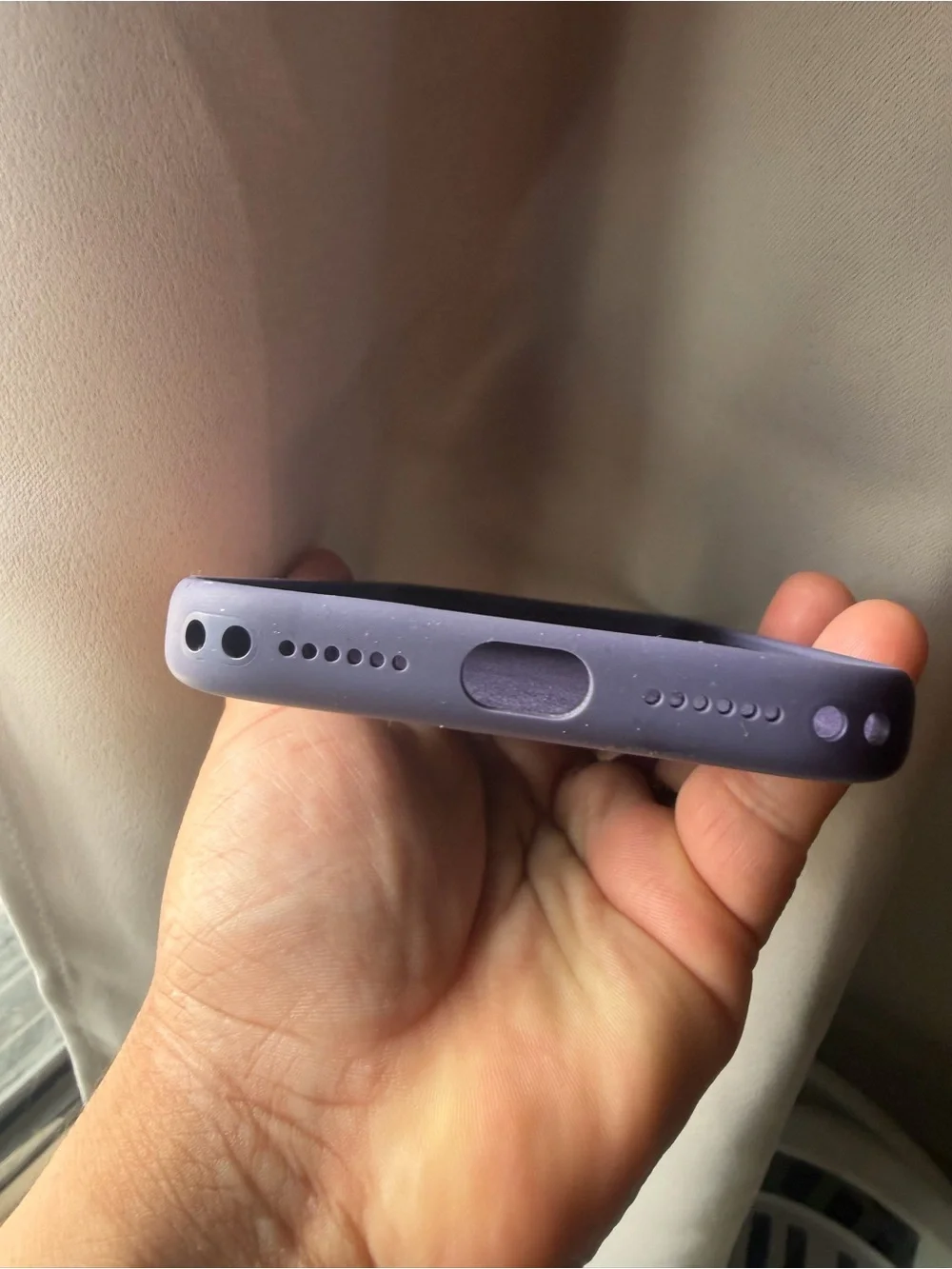Apple Silicone iPhone Case in purple fog